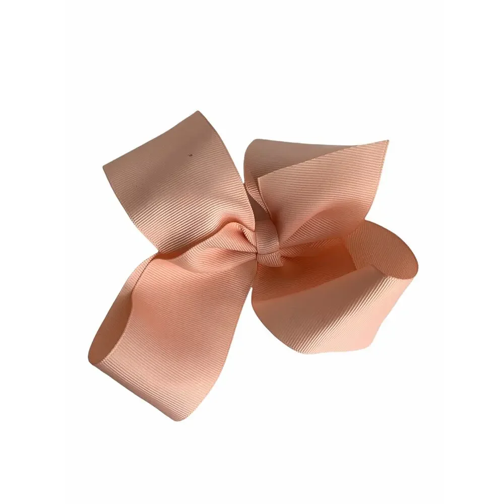 Bundle Lot of 2 Peach Bow & Ruffled Hair Tie